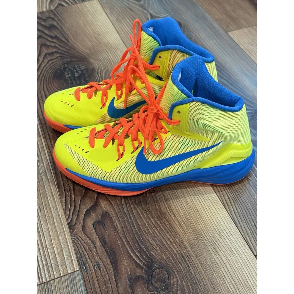 Nike Hyperdunk 2013 Youth Size 6Y Basketball Shoes Yellow Blue Orange High Tops